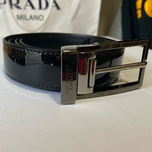 Mens Versace Collection Patent leather belt